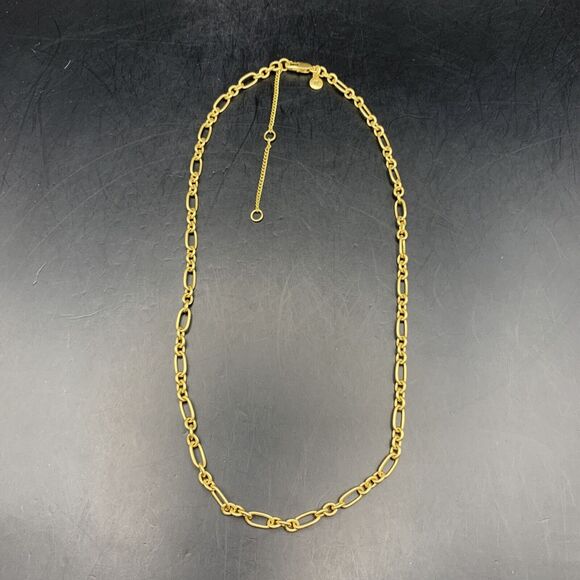 Madewell Chain Necklace Matte Gold Tone Simple Classic - Picture 4 of 6